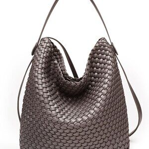 Versatile Large Women’s Tote & Clutch Set - Sustainable Vegan Leather Design